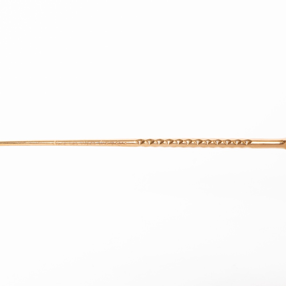 SOLD - AHLEM Place des Alpes Champagne Gold Cat Eye Sunglasses — Rosy Brwn Lens - Picture 13 of 15